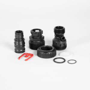 WS2 Drain Fitting 1" male BSP straight without silencer