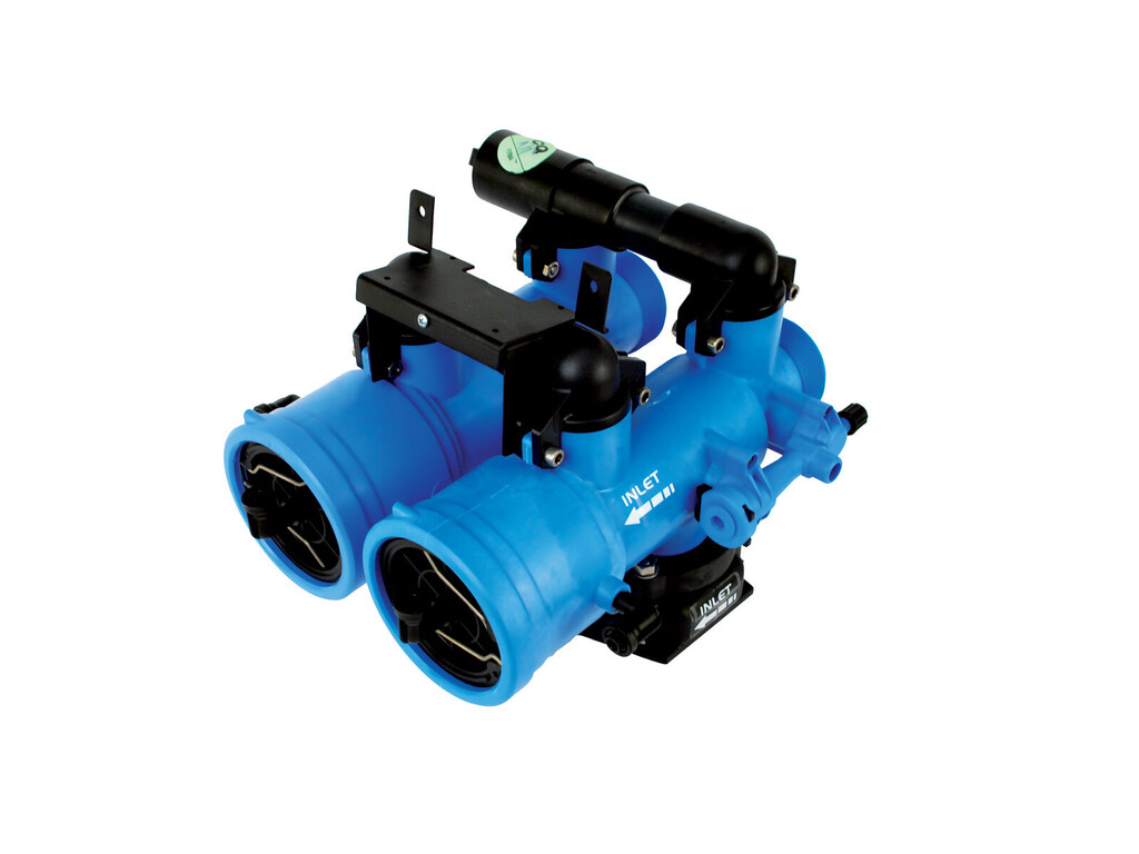 V250 Softener Valve (No Service Bypass) - Blue Injector
